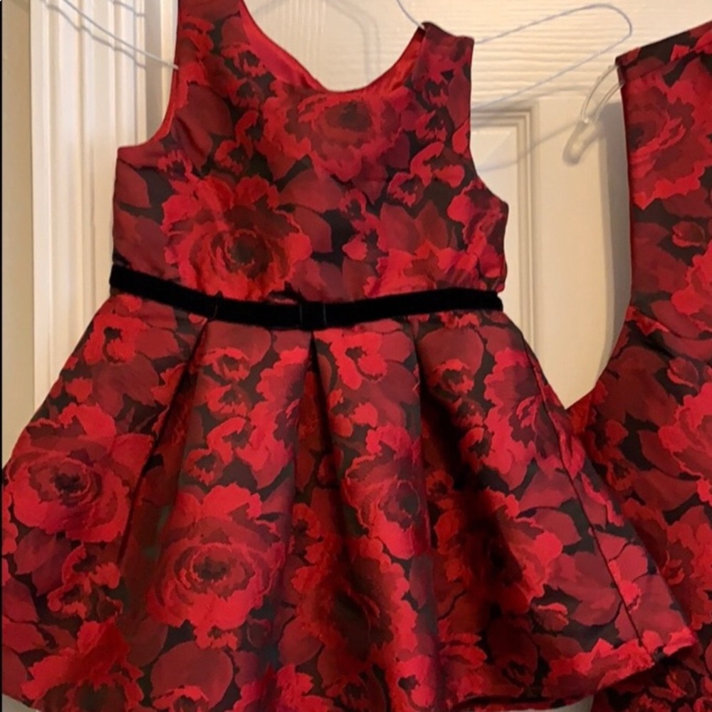 Red and Black Children’s Place jacquard dress